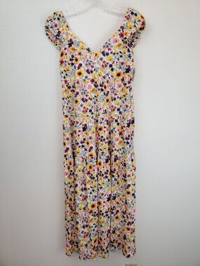 Old Navy Tiered All-Day Fit & Flare Maxi Dress, Wildflower colorway